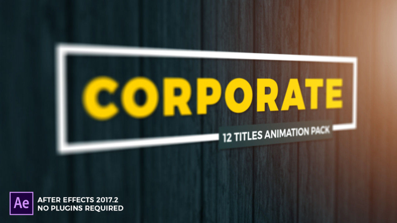 12个企业标题素材库精选AE模板