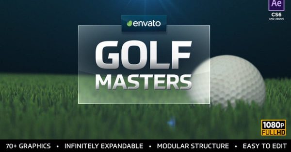 高尔夫比赛直播片头特效素材库精选AE模板 Golf Masters Graphics Package