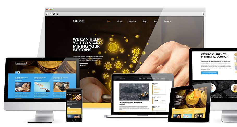 挖矿主题网站Joomla模板素材库精选 Hot Mining插图(1)