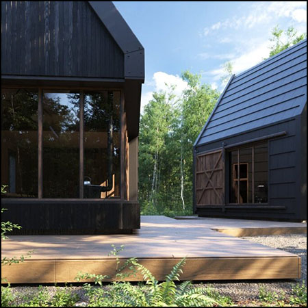 森林里的林中小屋室外场景素材之家精选3D模型By Hoang Clu