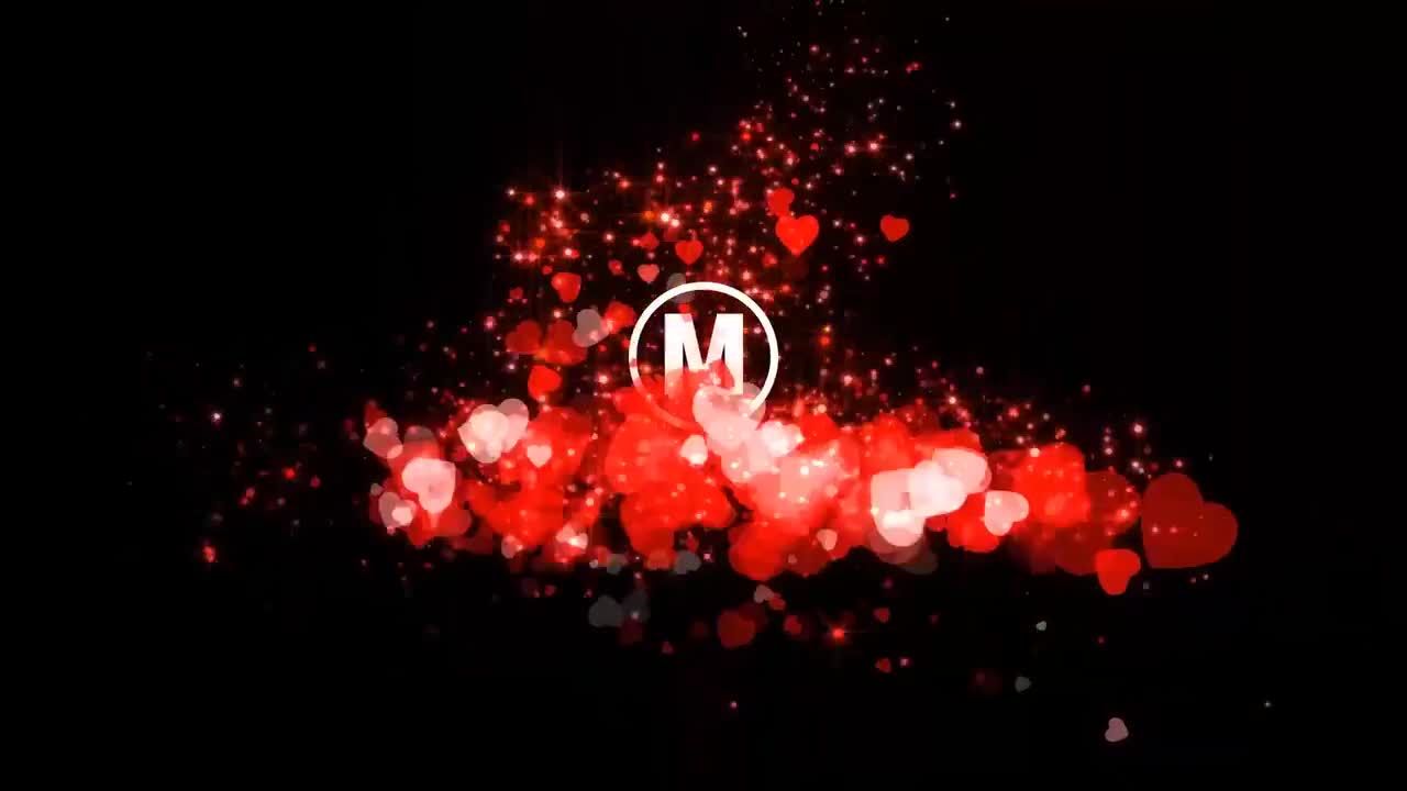 爱心徽标显示素材库精选AE模板