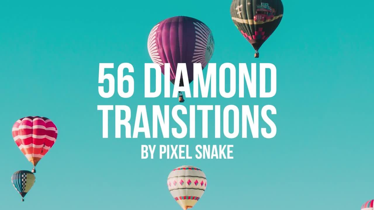 干净流畅的图片菱形切割转场过渡素材库精选pr模板