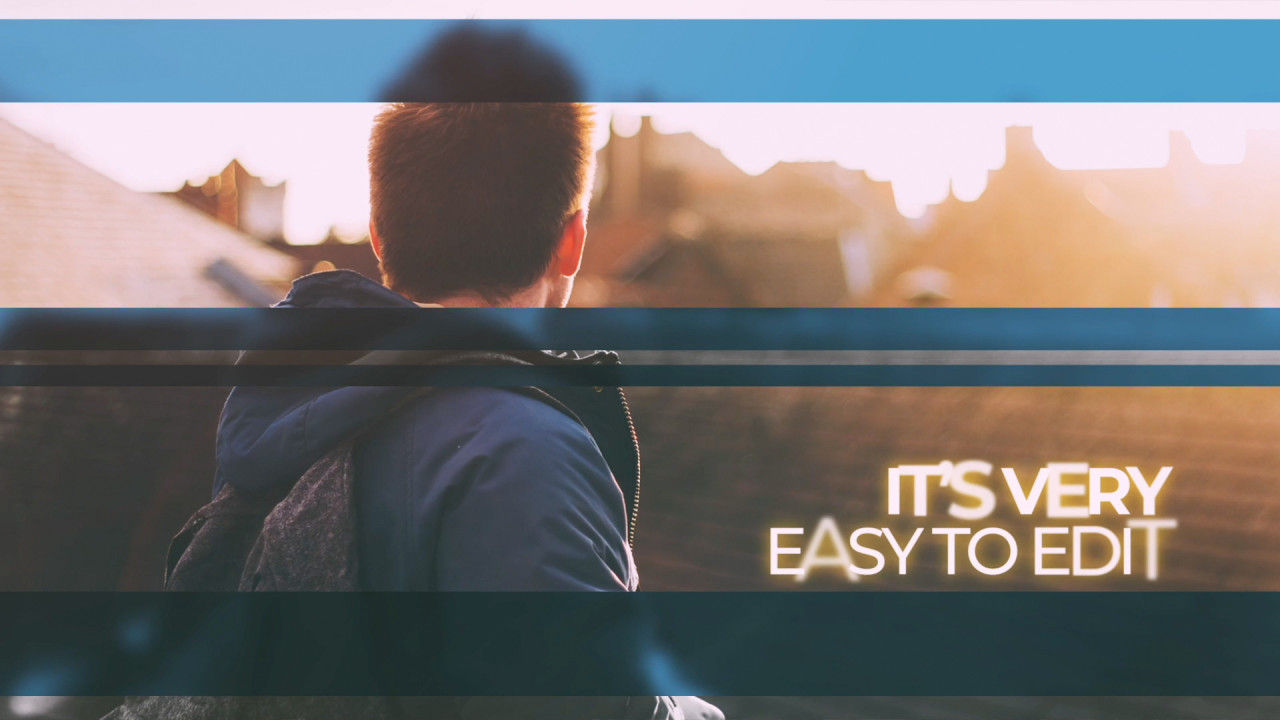 经典简洁的幻灯片照片展示ae模板