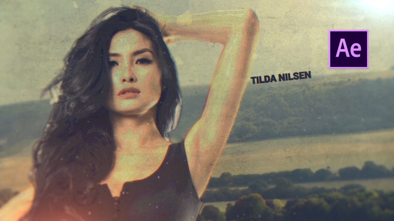 电影片头片尾人物介绍视频素材库精选AE模板