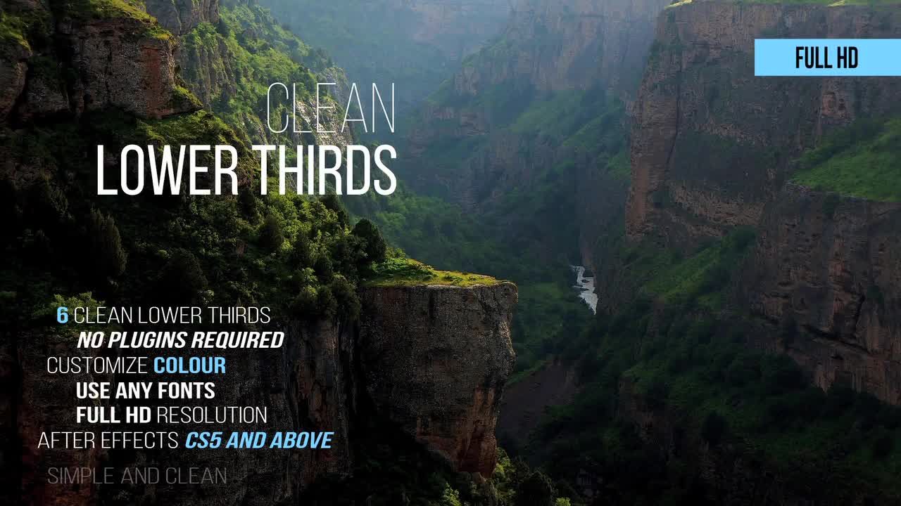 6个标题字幕条动画素材库精选AE模板