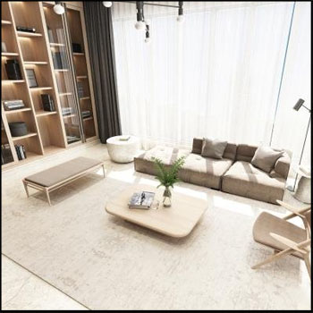 日式沙发套装素材之家精选3D模型