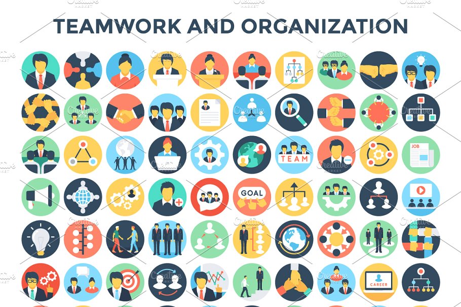 5700+扁平化风格图标合集 5700+ Flat Icons Bundle插图(5)