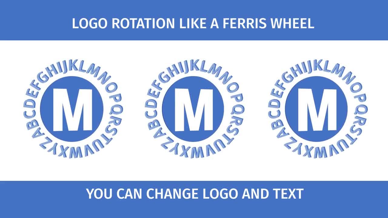 动态的摩天轮徽标素材库精选AE模板