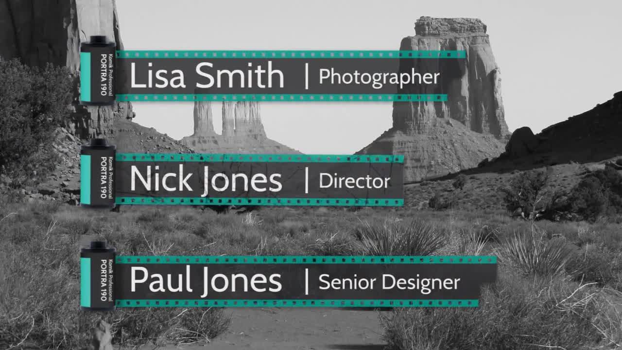 很酷的创意电影预告片宣传下三分之一文本素材库精选AE模板