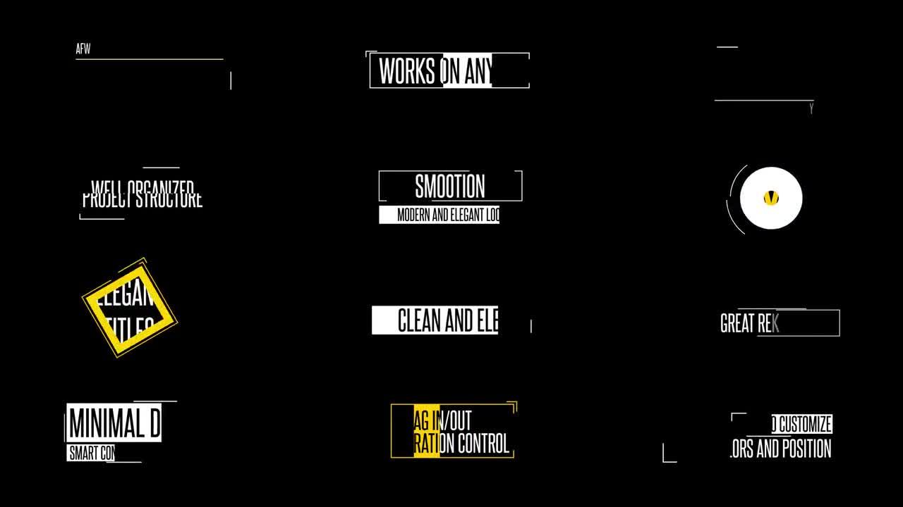 12种独特新颖和动态的全屏标题动画素材库精选AE模板