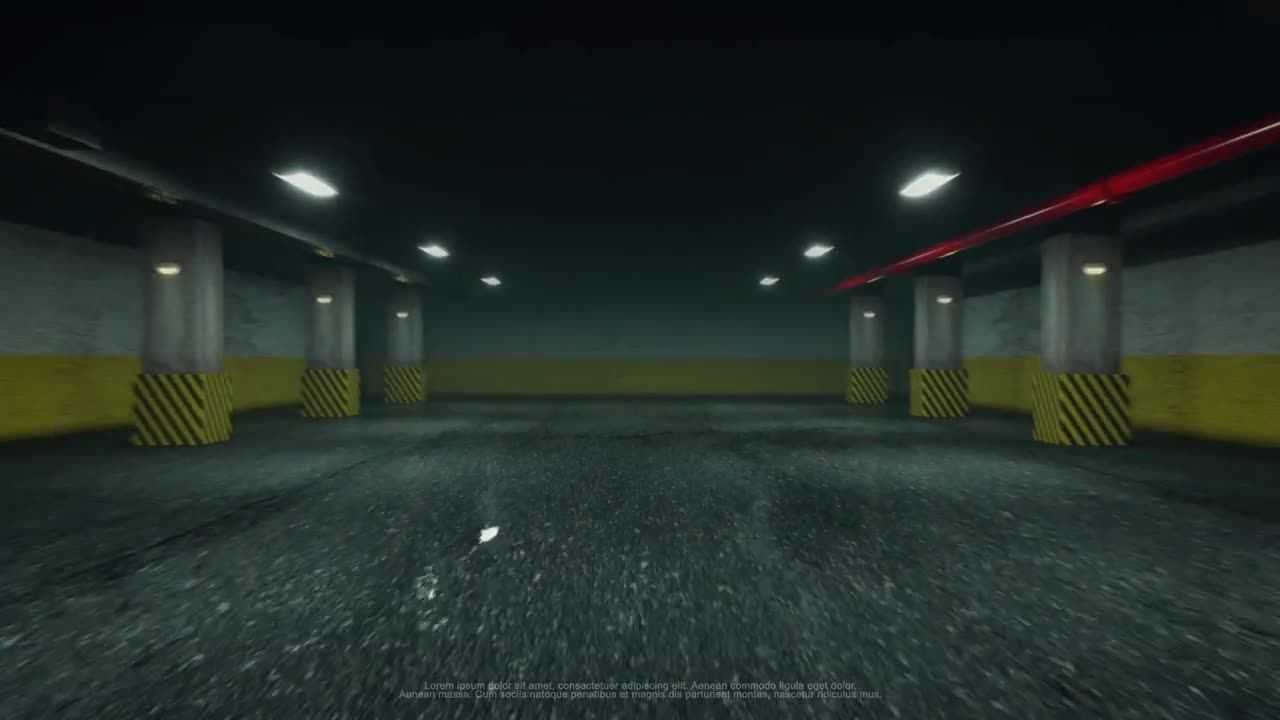 地下停车场停车标志素材库精选AE模板