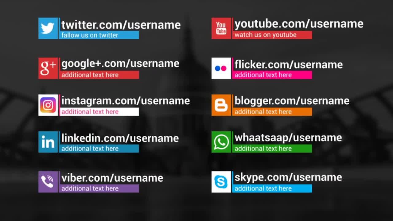 12个最小下三分之一社交媒体全屏标题素材库精选AE模板