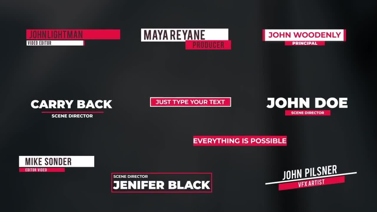 创造性动画的博客低三分之一全屏标题动画素材库精选AE模板