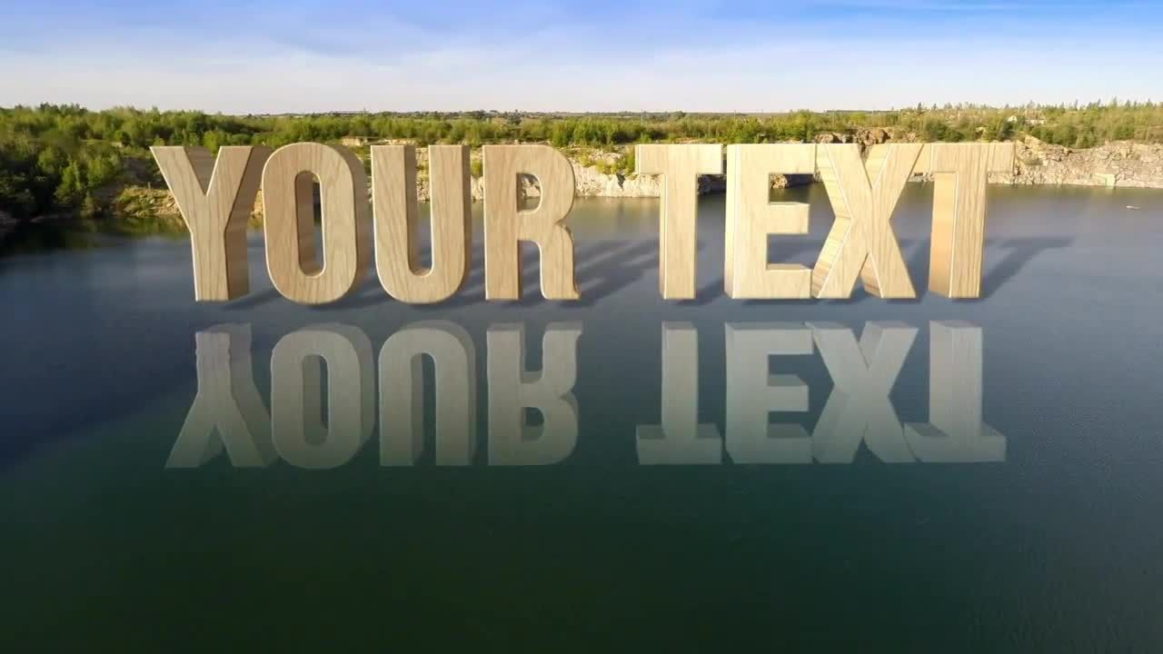 空中拍摄3D动态文本动画素材库精选AE模板