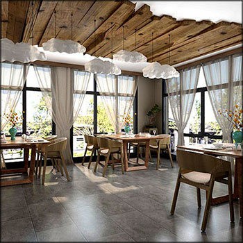 现代个性休闲餐厅素材之家精选3D模型