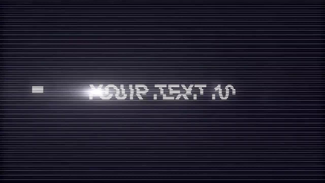 类型跳转扫描线标题素材库精选AE模板