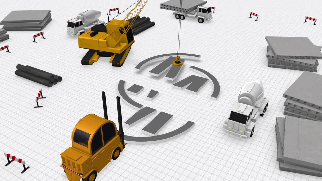 3D动态动画建筑搭建logo展示素材库精选AE模板