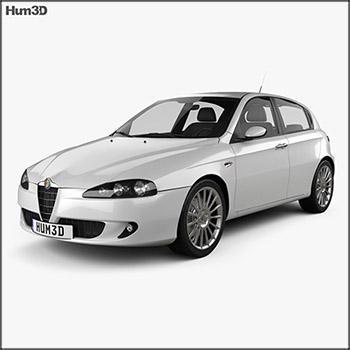 阿尔法罗密欧Alfa Romeo 147 5-door 2009 素材之家精选3D模型