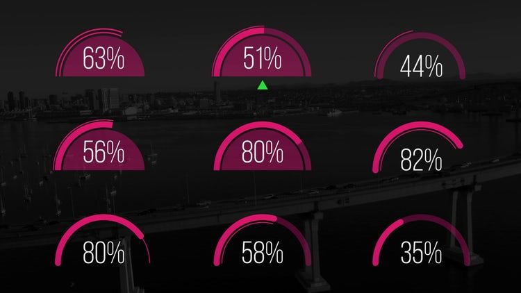 简单信息图表一个简约的素材库精选AE模板