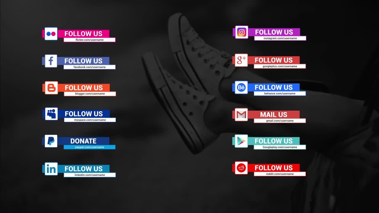 24个社交媒体低三分之五标题素材库精选AE模板