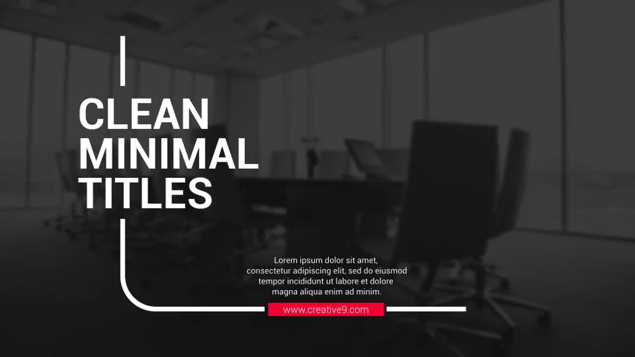 酷炫的简洁最小标题素材库精选AE模板