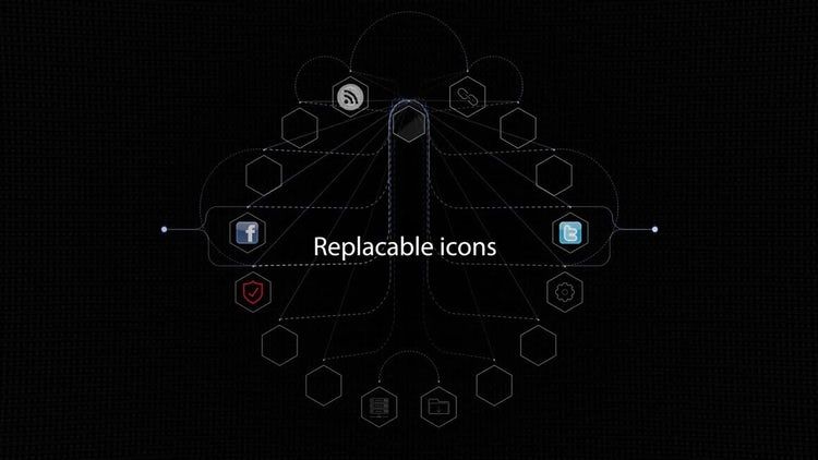 计算机和云网络标志素材库精选AE模板