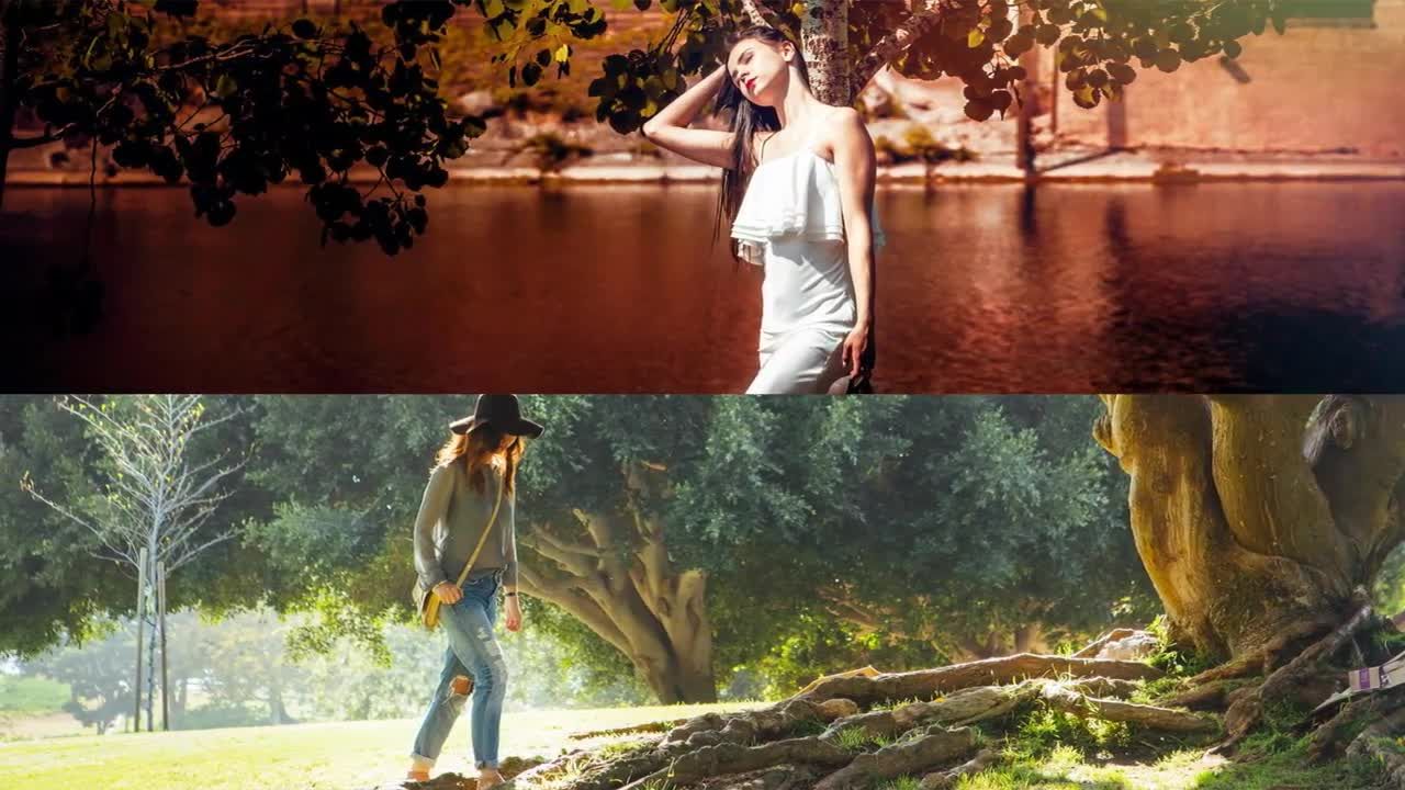 优雅动画的家人旅行照片展示素材库精选AE模板