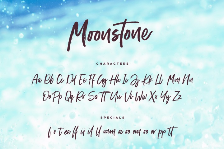 Moonstone Brush Font素材之家精选英文字体