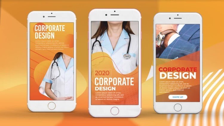 18个简洁多彩的Instagram企业模板素材库精选AE模板