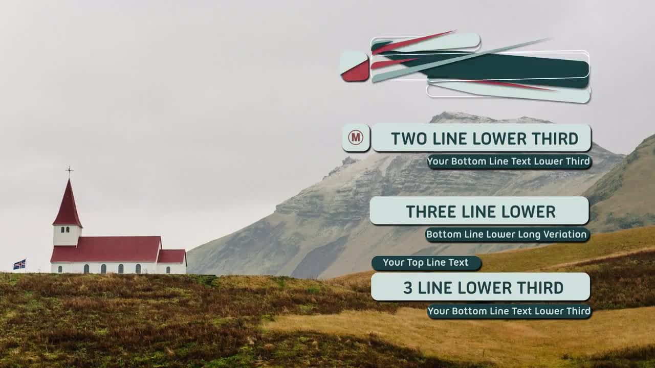 28个抽象的三分之二标题素材库精选AE模板