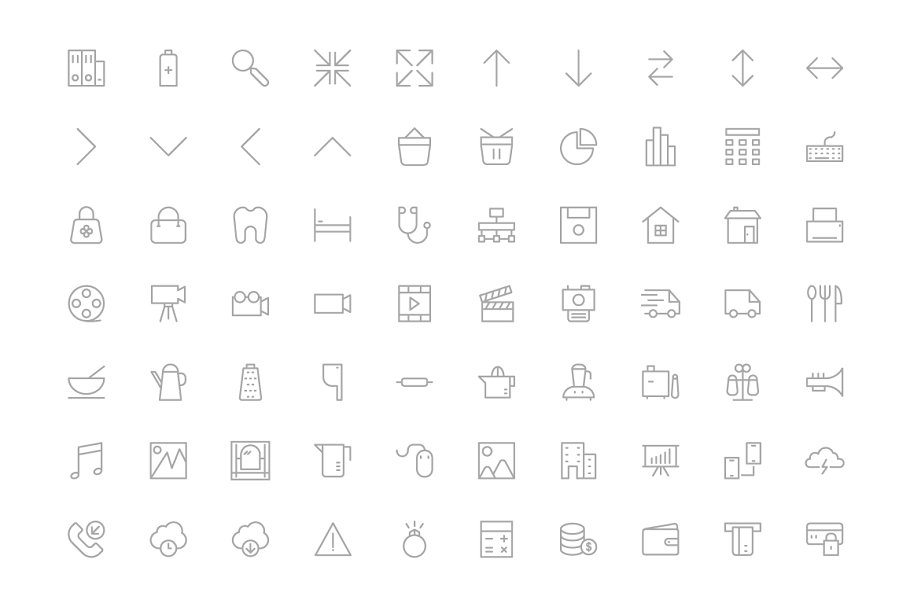 400多个网站用户交互界面图标 400+ Web and User Interface Icons插图(1)