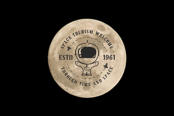 Space badge + 3 fonts.插图4