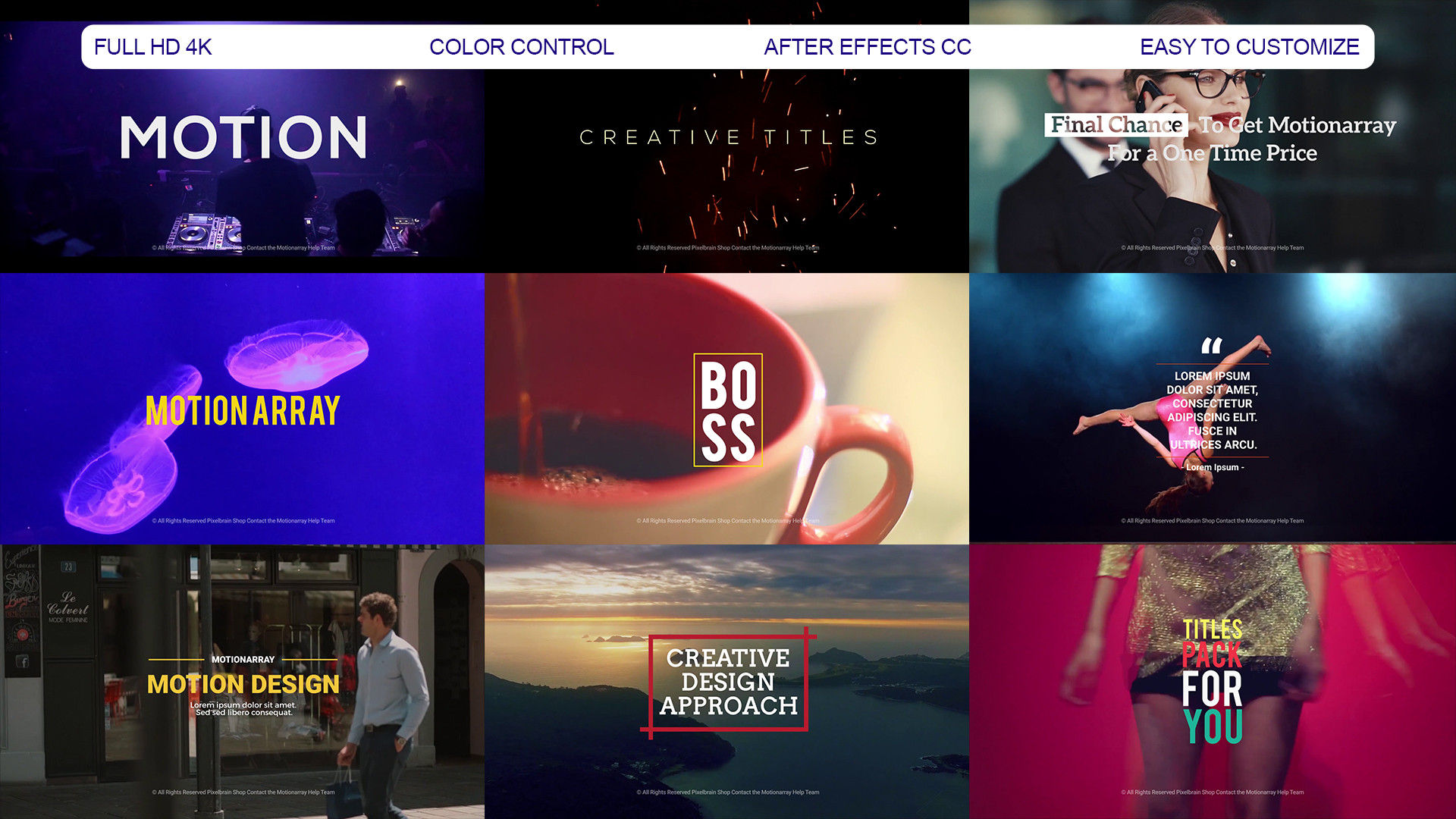 电影动画排版标题素材库精选AE模板