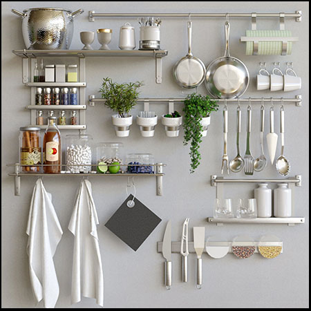 宜家厨房厨具用品素材之家精选3D模型