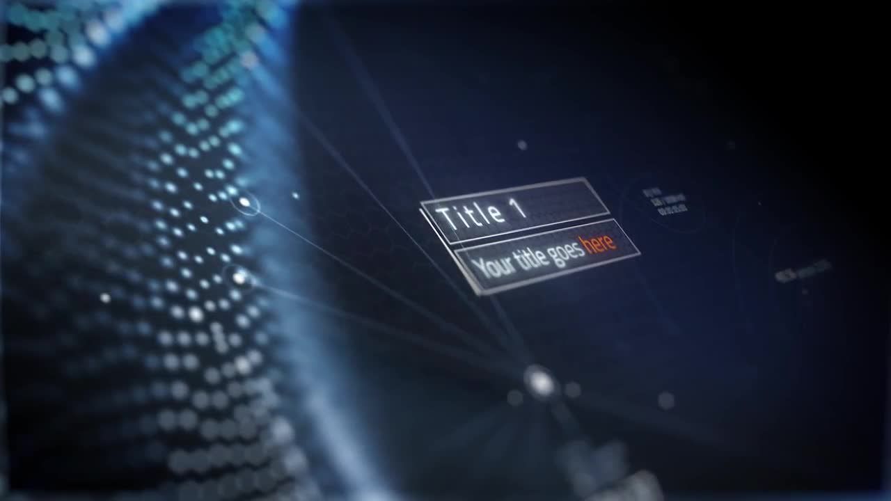 高科技外观的文本动画AE介绍模板