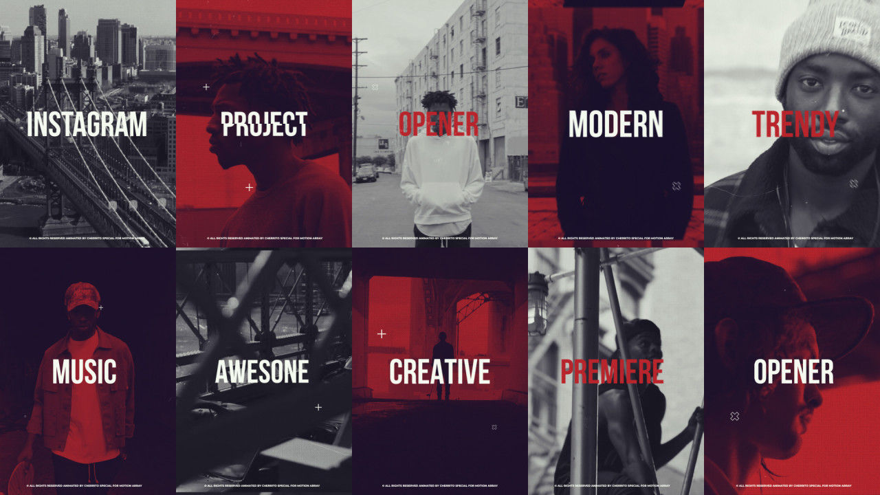 Instagram过渡叠加效果Pr模板