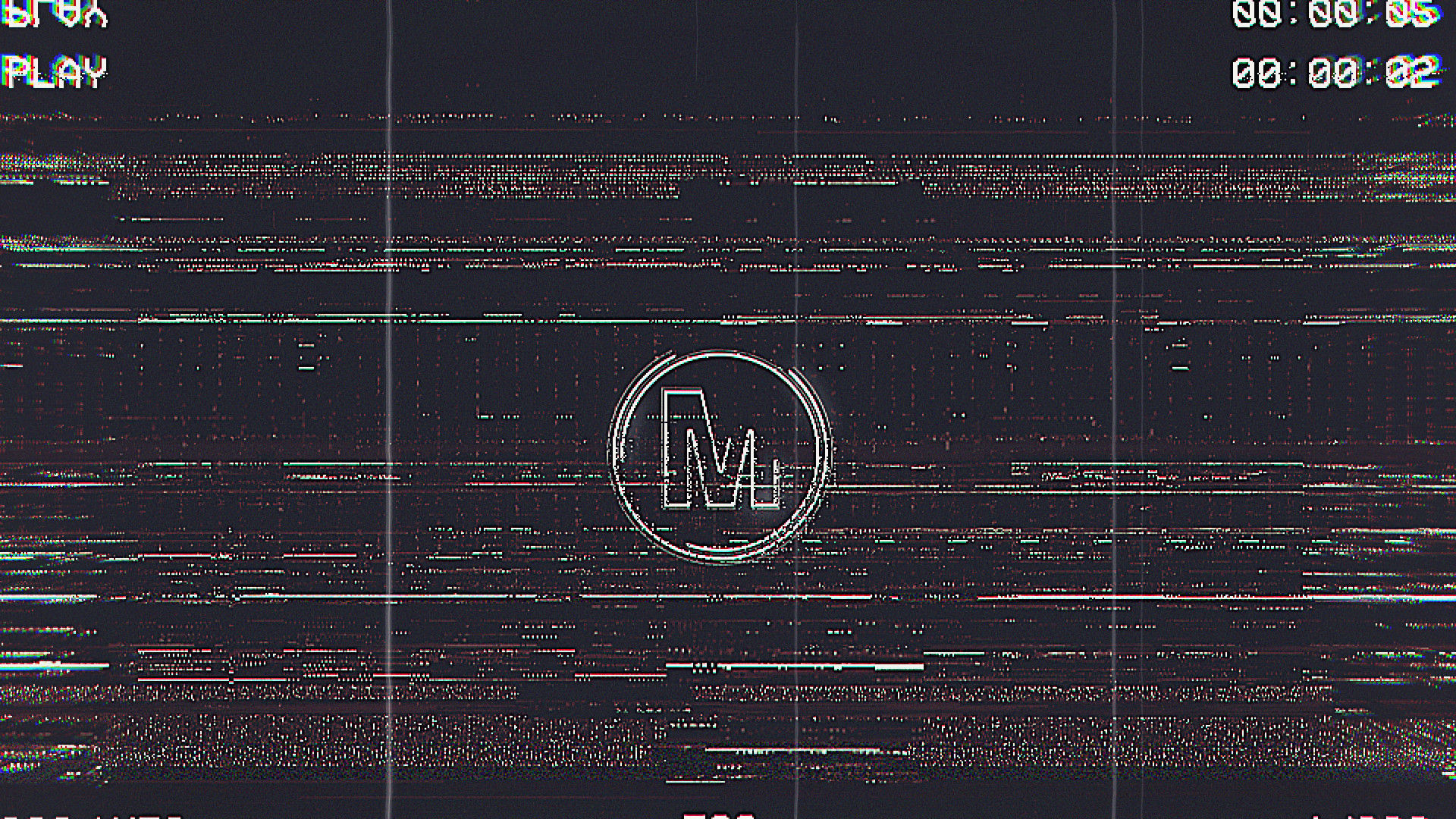 酷炫的故障和扭曲VHS徽标效果ae模板
