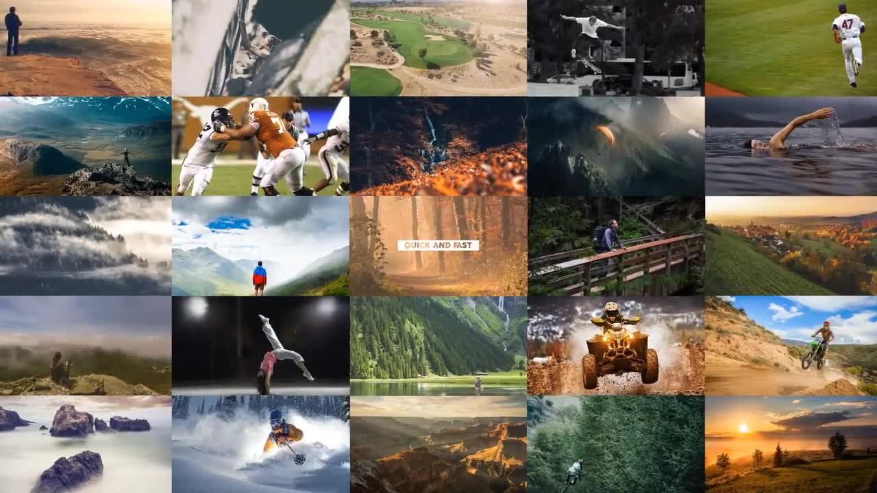 快速过渡和时尚文字动画幻灯片效果素材库精选AE模板