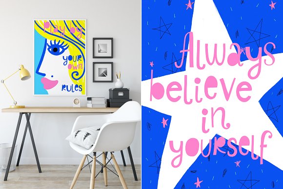 Prancing typeface with posters插图4