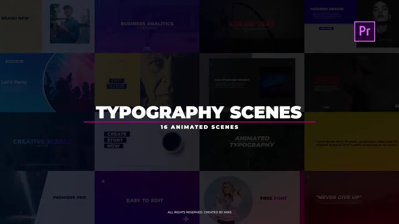 16个时尚排版动画素材库推荐PR模板