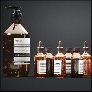 浴室洗发水护肤品装饰素材之家精选3D模型