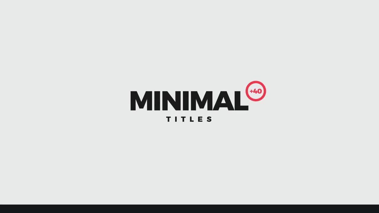 时尚现代的40个最小标题素材库精选AE模板