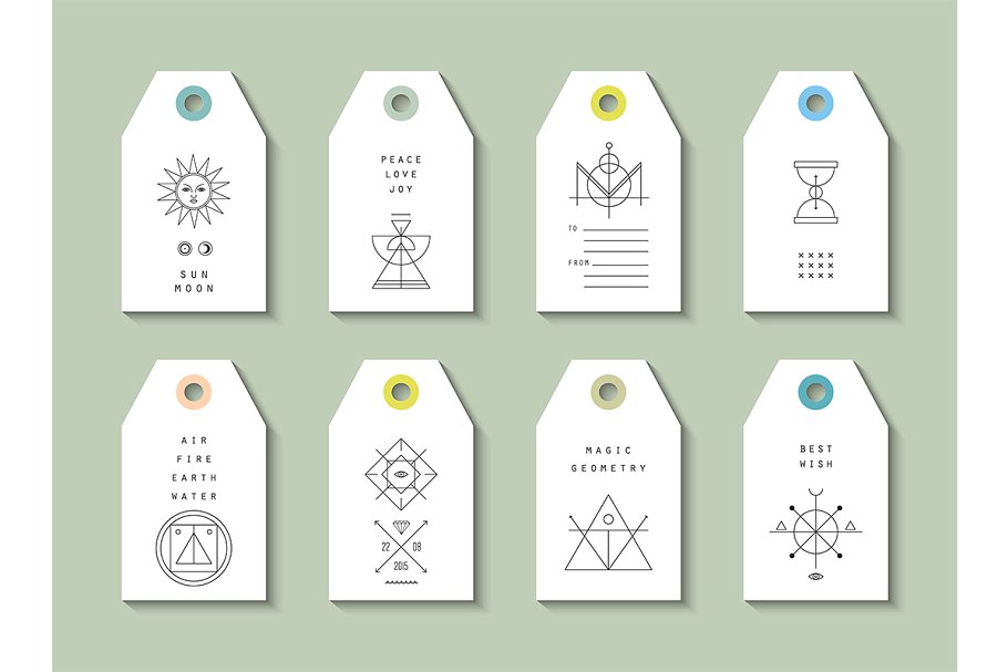 炼金术元素图标、卡片和标签模板 Alchemy III插图(3)