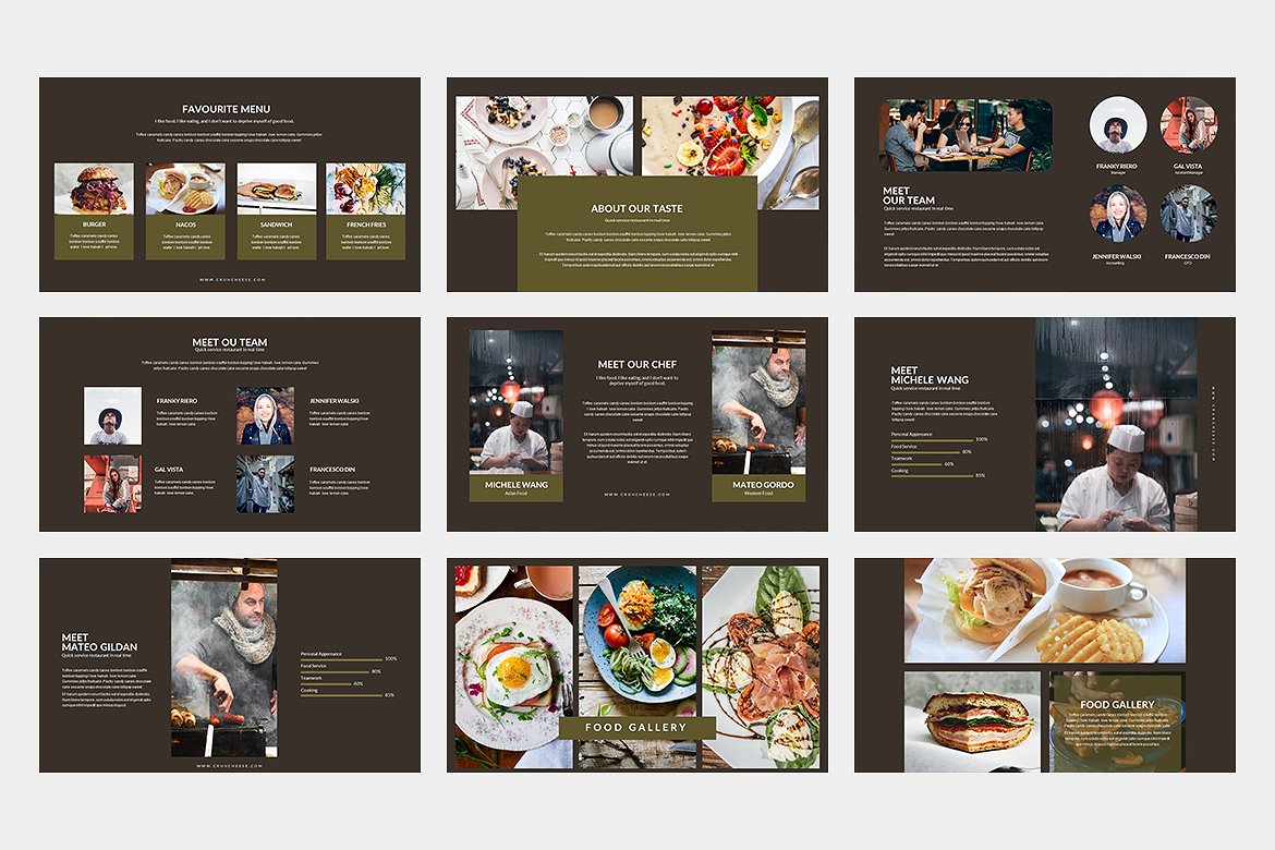 美食主题创意和简约的PowerPoint演示文稿插图(1)