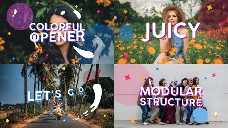 彩色转场创意动画ae模板