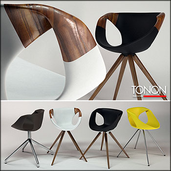 胡桃木实木扶手椅素材之家精选3D模型