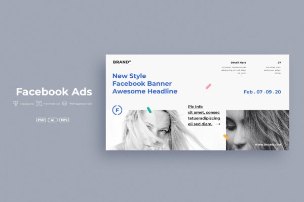 Facebook社交媒体店铺活动宣传广告设计模板素材库精选v27 SRTP – Facebook Ads.v27