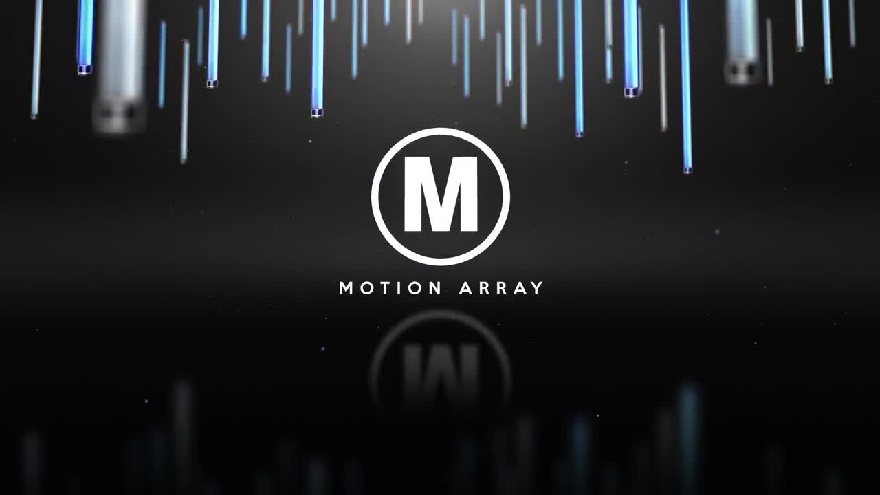 闪烁霓虹灯徽标显示素材库精选AE模板