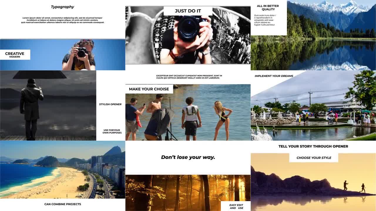 快速创意时尚照片展示素材库精选AE模板