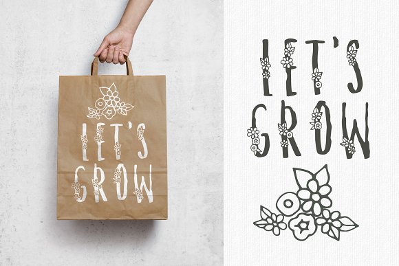 Melange A Flower Font for Spring插图3